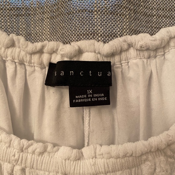 Cream embroidered blouse 1X - Picture 2 of 4